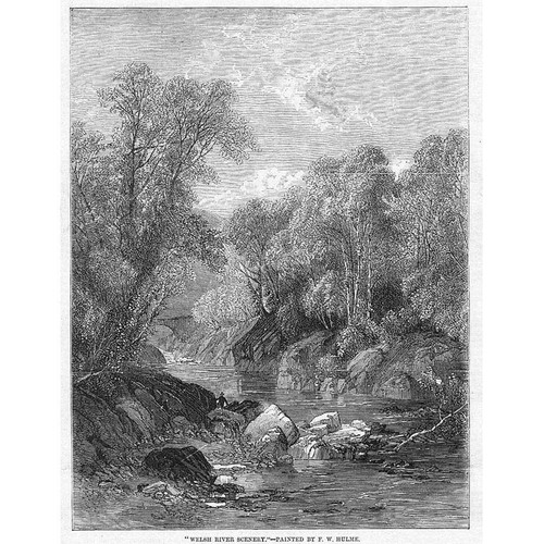 Welsh river scenery w - welsh, by