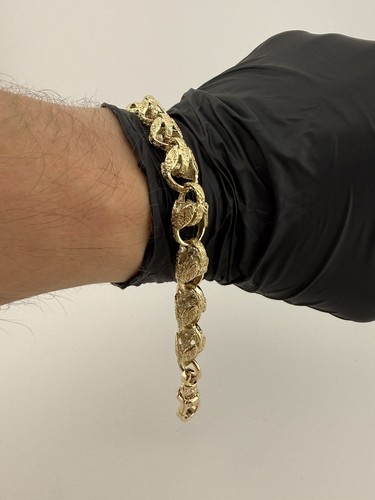 9ct gold tulip bracelet - gold,