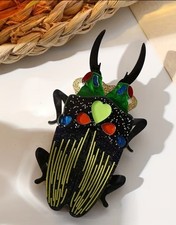 Acrylic Beetle brooch