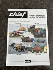 Chief Tractor Loader Leaflet 1980s Retro Ford Fiat Deutz Farmhand Tanco Bomford
