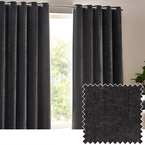 Yard heavy chenille - chenille, blackout