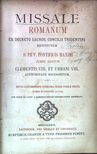 Missale romanum decreto - missale, ex
