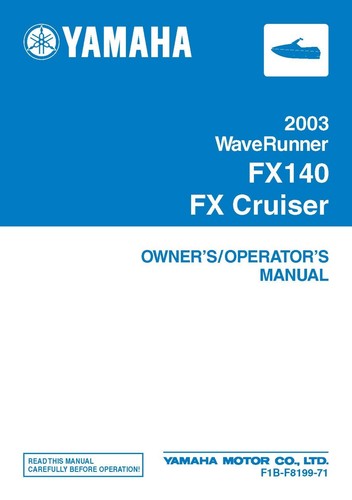 Yamaha owners manual book 2003 - book,