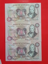 1X BANK OF SCOTLAND £20 ISSUED 1993 AU PREFIX PATTULLO & BURT SIGNATURES GEM UNC