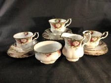 FINE VINTAGE 11-PIECE ROYAL ALBERT CELEBARATION BONE CHINA TEA SET.