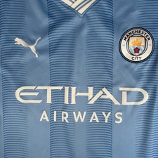 Rare Original Manchester City 2023/2024 Home Football Shirt Mens Medium