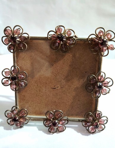Vintage floral pink crystal - pink,