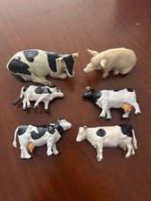 Cow And Pig Farm Yard Animals Toy Figures Cows Kids Play Bundle Set