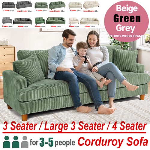 Seater corduroy sofa - 3,