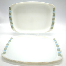 Vintage JA Jobling Pyrex Pair Glass Rect Serving/Meat Trays 37x26 cms Matchmaker