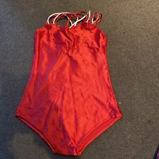 Dance Leotard Gymnastics Baton Twirling Costume Red White Age 5/6