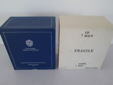 VINTAGE BLEU DE FRANCE BERNARD LALANDE PARIS CRYSTAL PERFUME BOTTLE EIFFEL TOWER