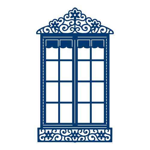 New tattered lace window die - lace,