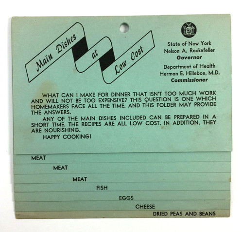 Vintage recipe folder new york - recipe,