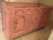 Ottomen  Wood Pink & Gold Shabby Chic