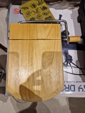 Wooden Cheese Board With Wire Cutter Slicer Cutter Cutting Gift