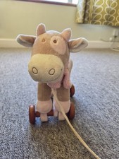 Noukie's Pull-along Lola Cow Plush Toy