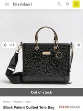 River Island Patent Quilted