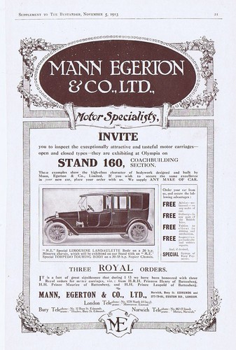 Mann egerton motor car - motor,