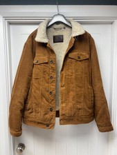 Marks & Spencer M&S (84) Mens Brown Lined Cord Jacket Size L