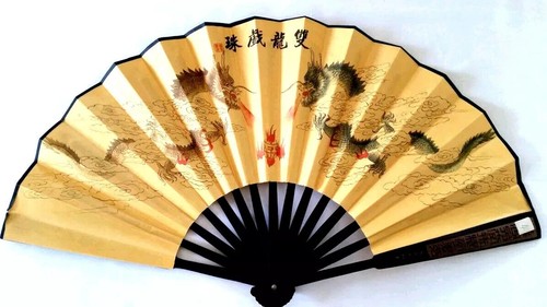 Oriental silk bamboo hand - hand, fan