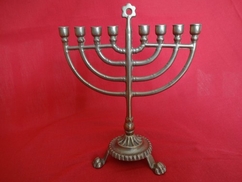 Brass menorah branch jewish - branch,