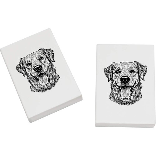 Dog head erasers - x, 'dog