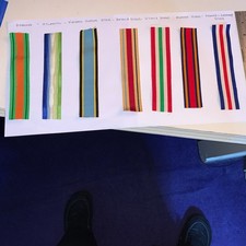 Medal ribbons seven different - ribbons,