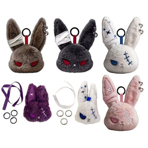Lovely gothic rabbit keychain - lovely,