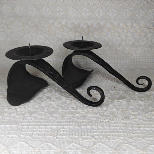 Vintage pair wrought iron