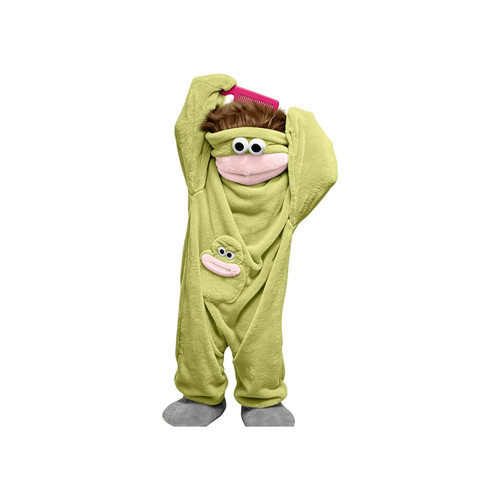 Funny big mouth monster green - mouth,
