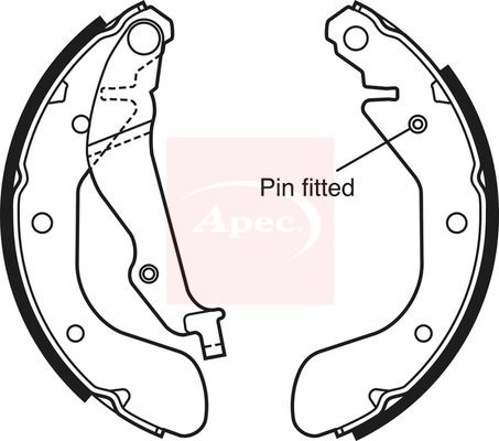 Apec brake shoe set axle - brake,