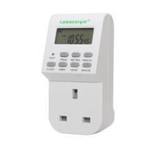 7 Day Digital LCD Electronic Plug-in Programmable 12/24 Hour Timer Switch Socket