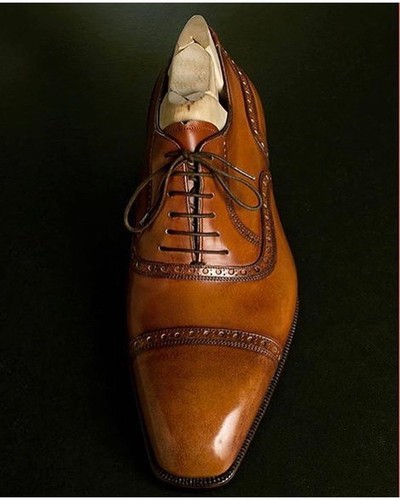 Brown leather dress - brown,