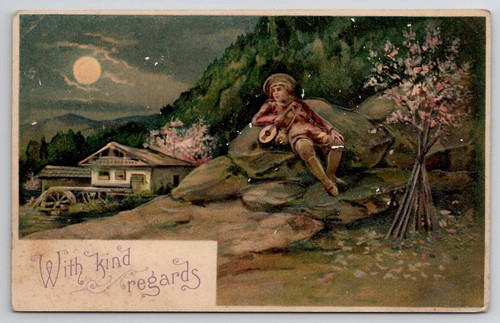 Greetings boy with mandolin - boy,