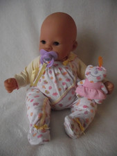 VINTAGE 19" CHOU CHOU DOLL , JOINTED & WEIGHTED - 2000 - WITH DUMMY & TOY BEAR