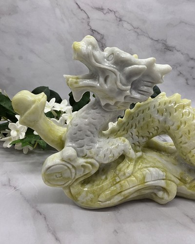 Jade dragon statue feng - jade,