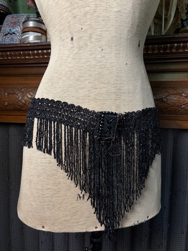 Antique victorian jet beaded - victorian,