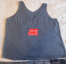 George Size 24 navy blue vest top