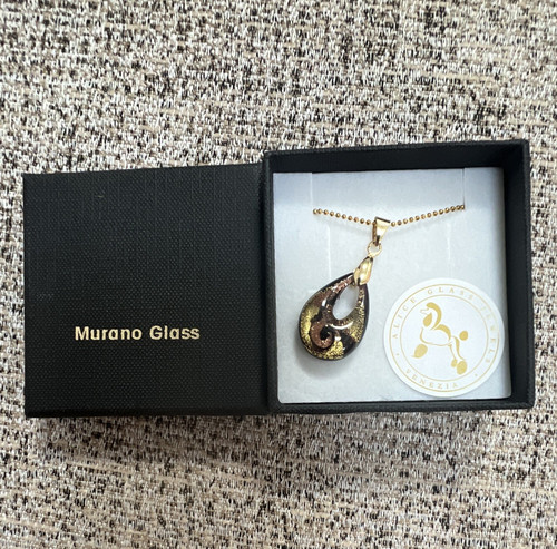 Murano glass brown gold - murano,