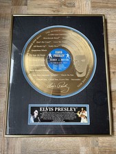 Elvis Presley Framed Number One Hits 24kt Gold Plated Disc 602 / 2500
