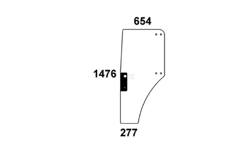 Door glass for john deere - l/h,