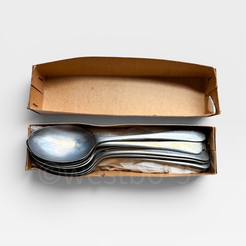 Vintage dessert spoons boxed - 8,