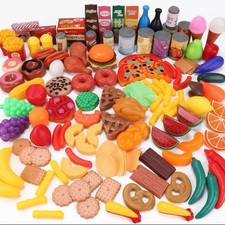KaeKid Play Food Set 137 PCS Pretend PlayFood for Kids Kitchen Perfect Gift
