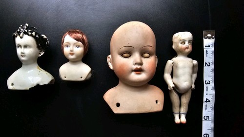 Porcelain doll parts lot - porcelain,
