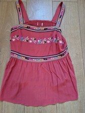 hippy boho gypsy EMBROIDED Top 10-12