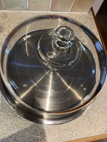 Large glass cake dome - glass, with