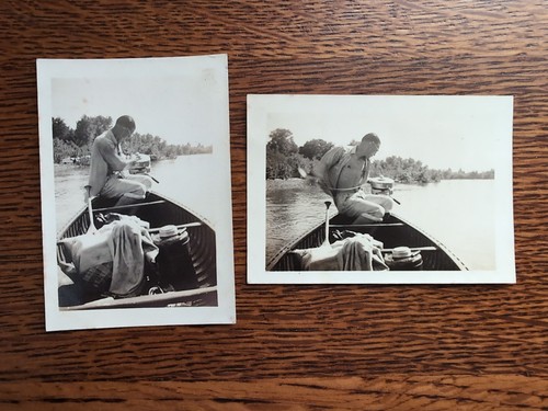 1937 man starting outboard - 1937,