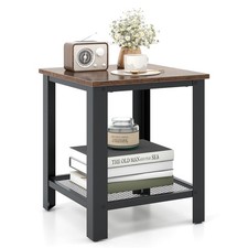 Industrial End Table 2-Tier