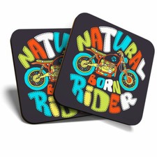 2 x Coasters - Motorbike Biker